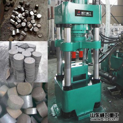 金屬粉末壓塊機三梁四柱油壓機結(jié)構設計